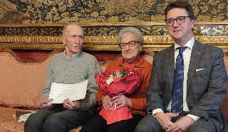 San Valentino, 68 anni d’amore. La bella storia di Lucia e Giacomo accolti a Palazzo Lascaris.